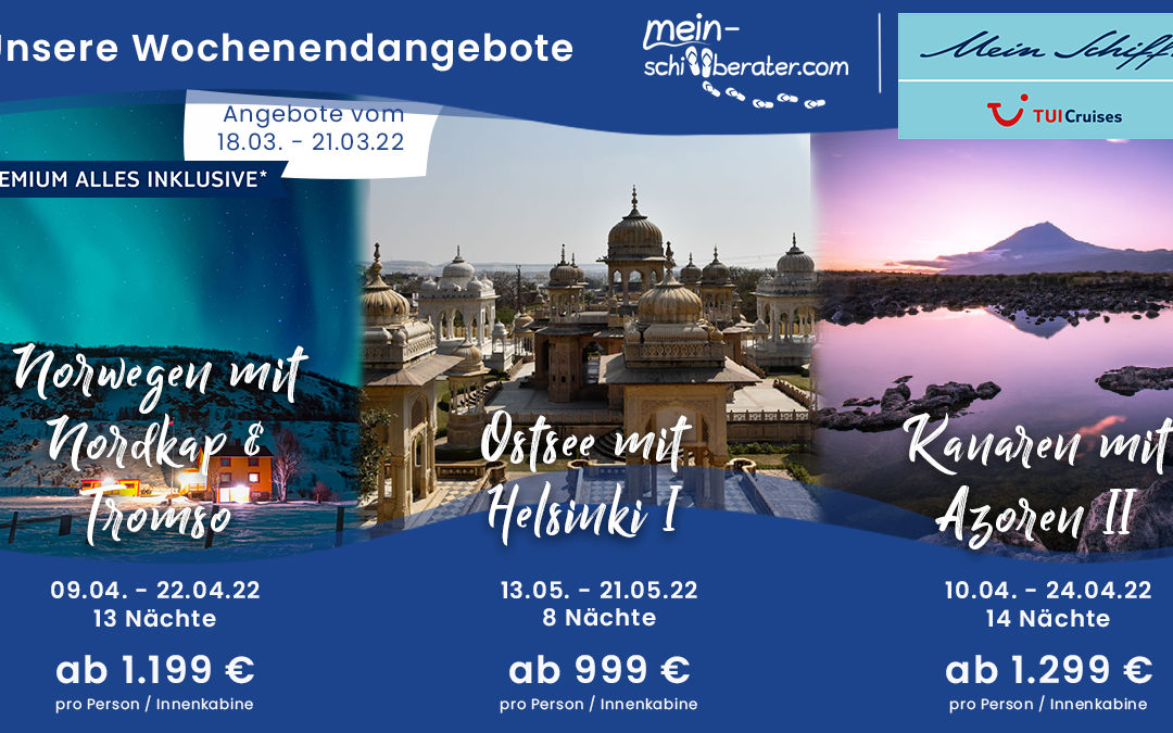 Mein Schiff® Wochenendangebote: Traumreisen zum Bestpreis sichern!