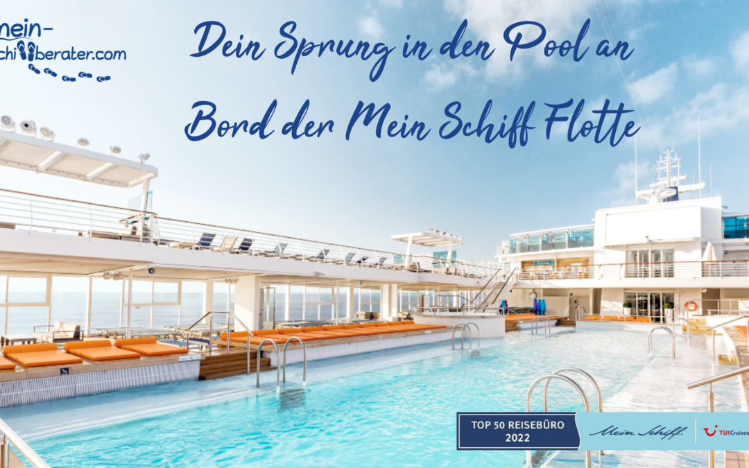 Bei dieser Hitze hilft nur der Sprung in den Pool! Wieso eigentlich nicht an Bord der Mein Schiff Flotte?