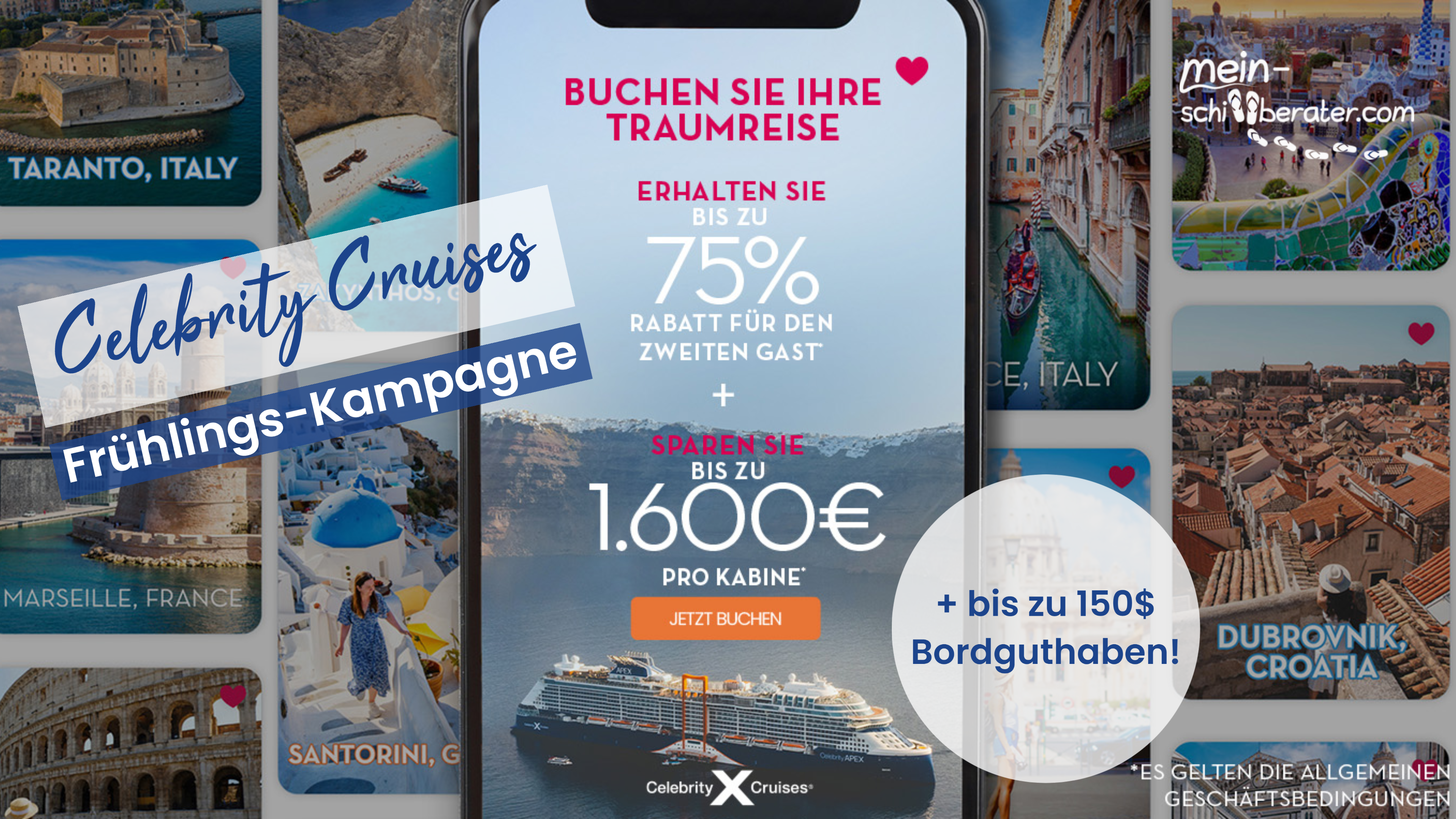 Celebrity Cruises Frühlings-Kampagne und Bordguthaben