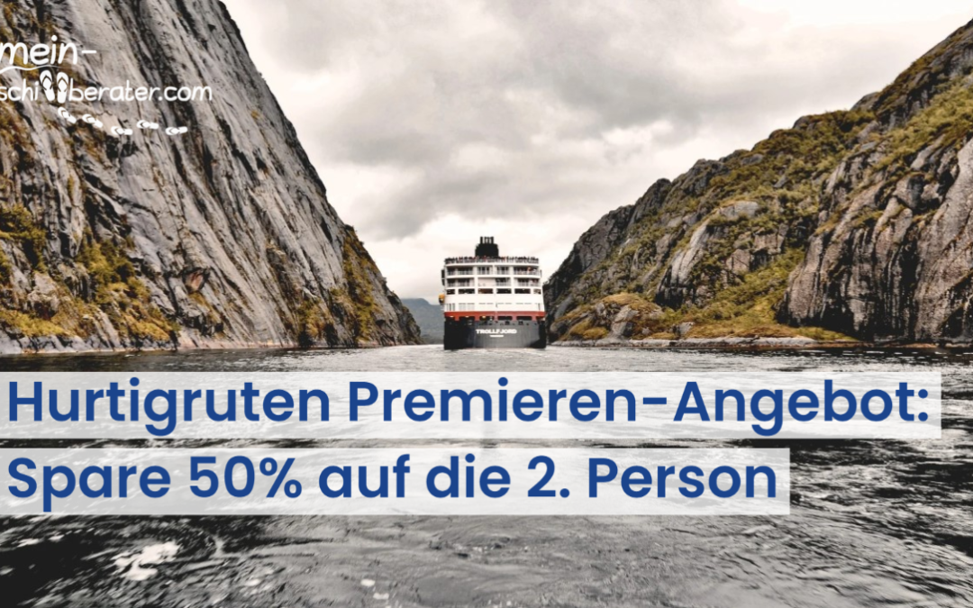 Hurtigruten-deal: Spare 50% auf die 2. Person