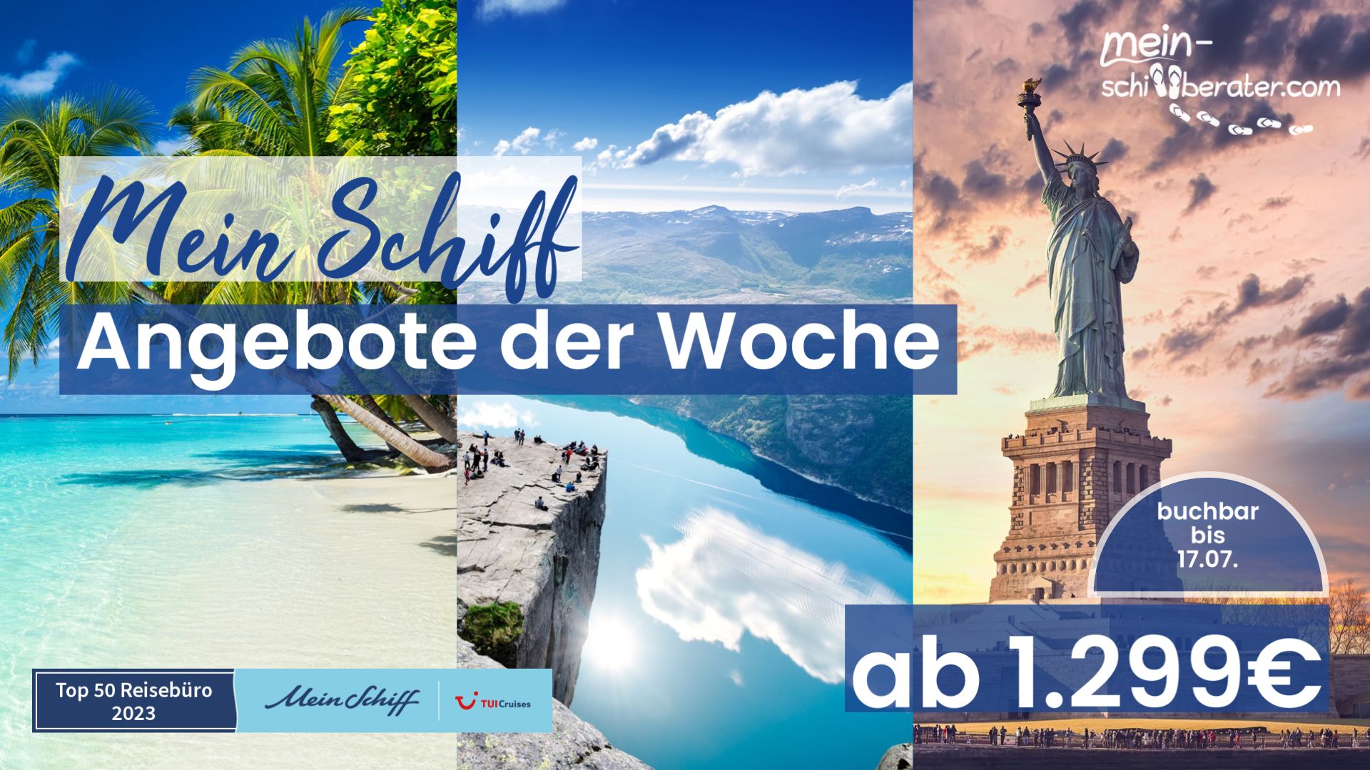 Urlaubsträume werden wahr: Die neuen Mein Schiff Angebote der Woche sind da!