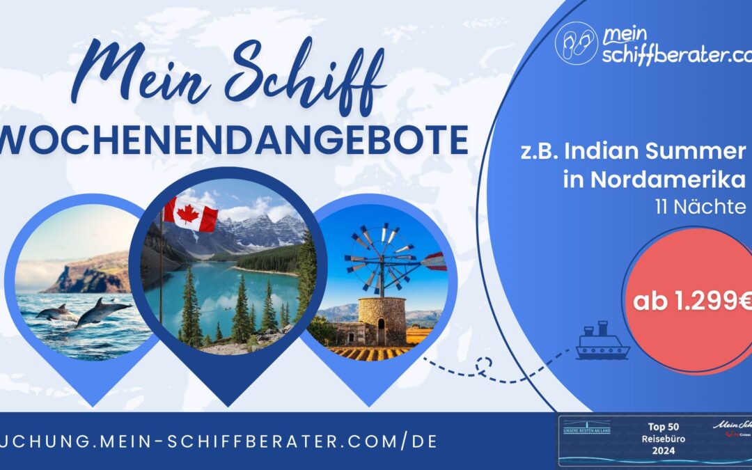 Segel setzen! Top Kreuzfahrten im Mein Schiff Wochenendangebot