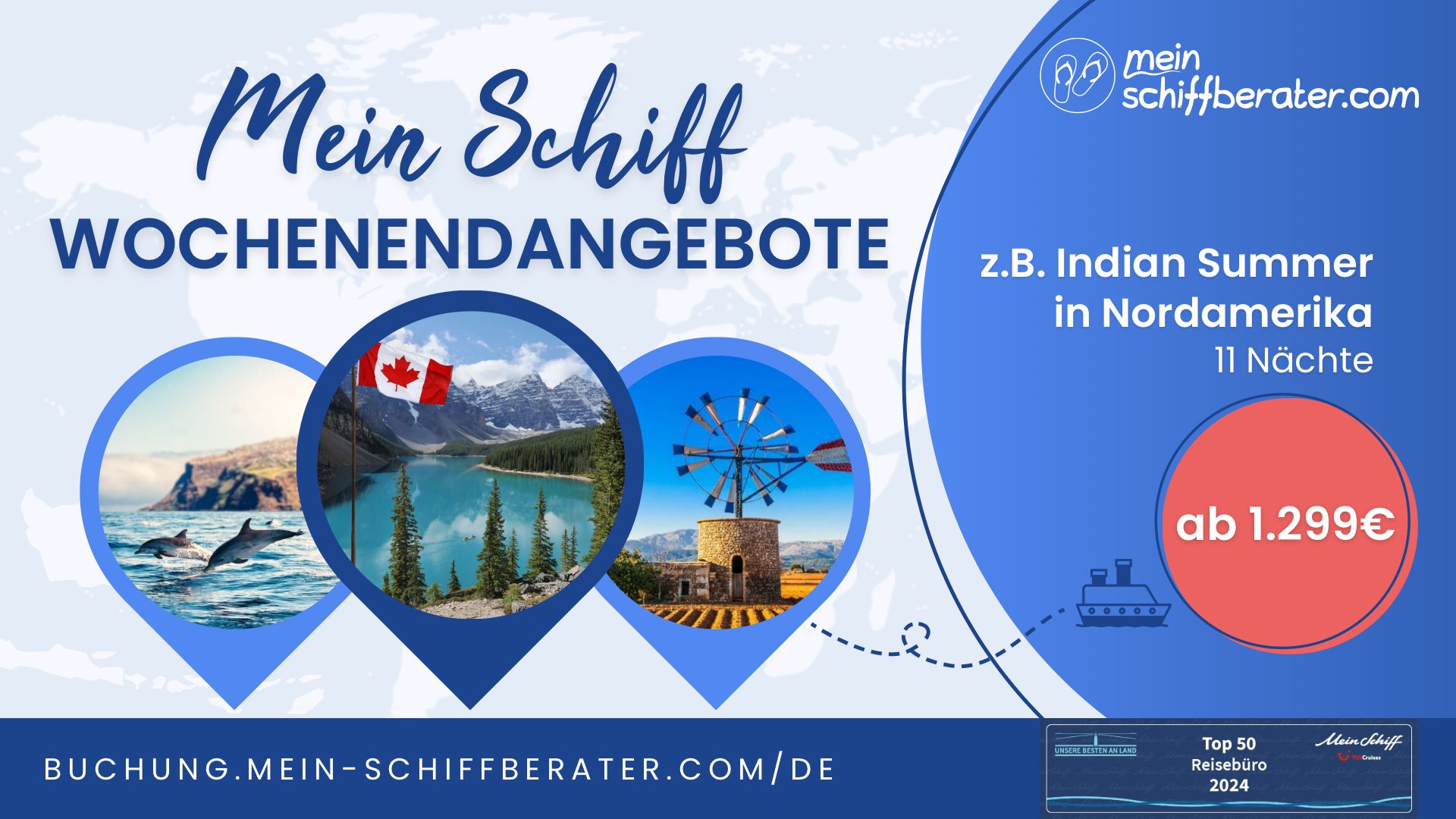 Segel setzen! Top Kreuzfahrten im Mein Schiff Wochenendangebot