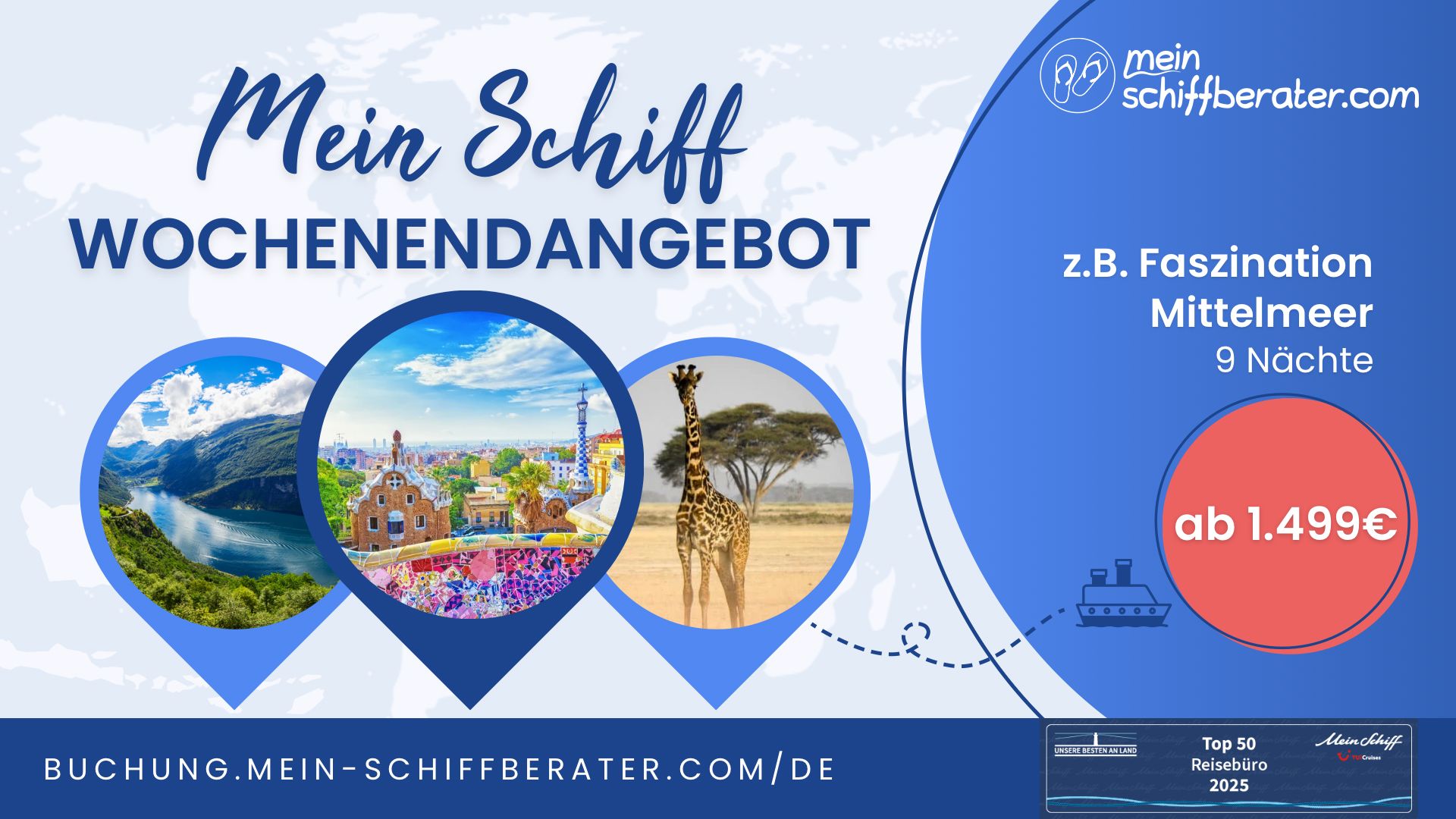 Mein Schiff® Wochenendangebot: 3 Traumkreuzfahrten zu unschlagbaren Preisen!