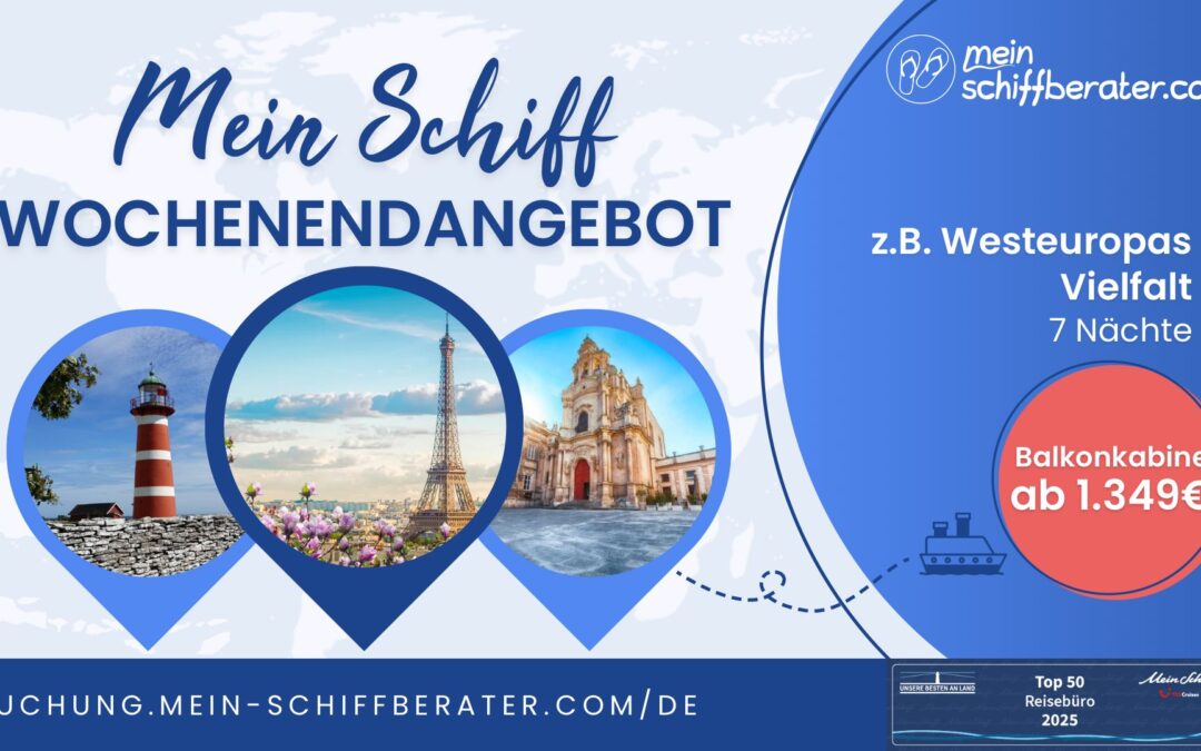 Meer, Metropolen, Mittelmeer – das Mein Schiff® Wochenendangebot