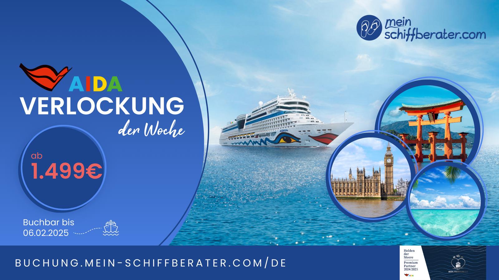 Verlockung der Woche: Jetzt auf AIDA Abenteuer gehen und richtig sparen!