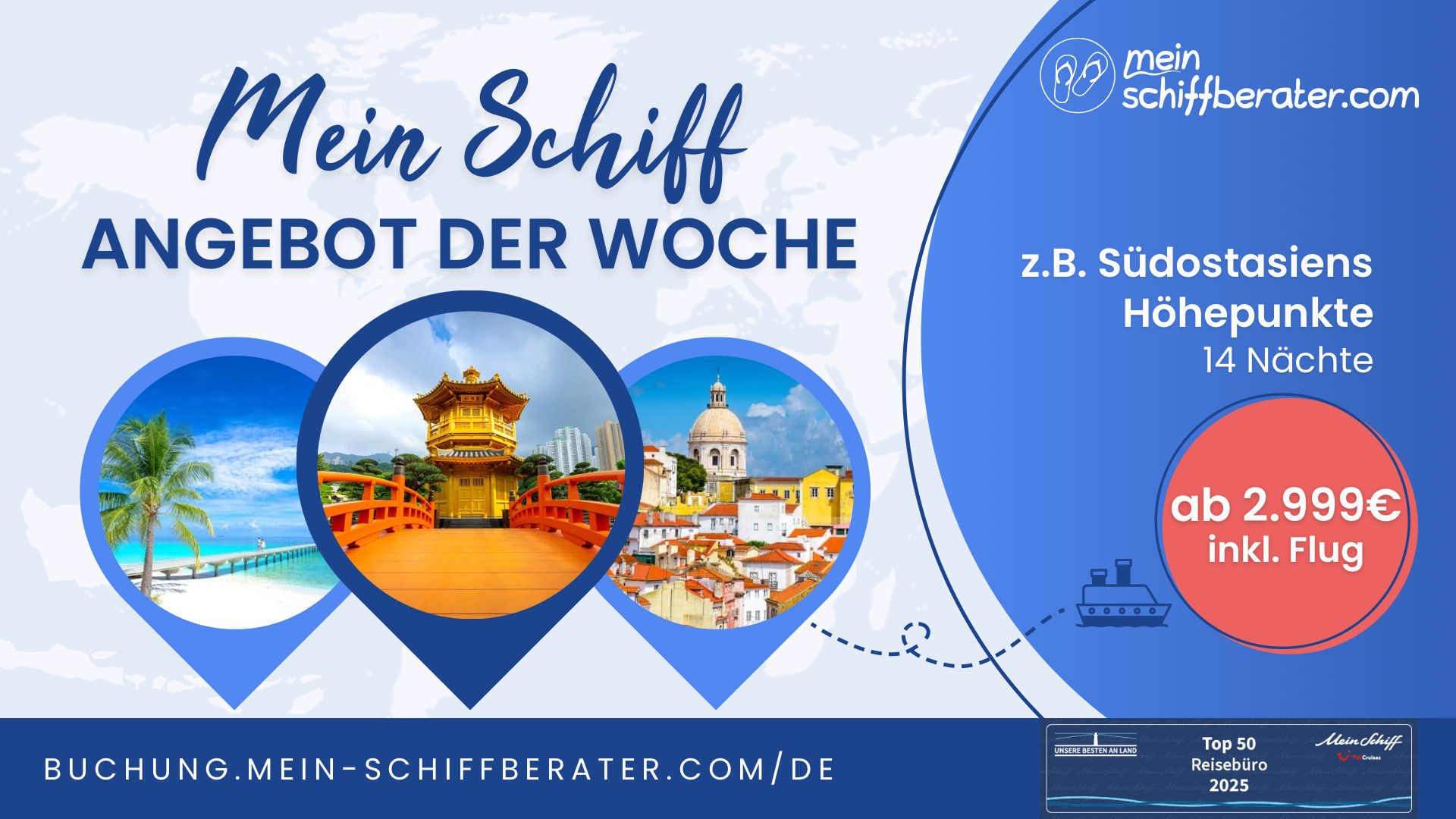 Mein Schiff® Angebot der Woche: Einmal um die Welt, bitte!