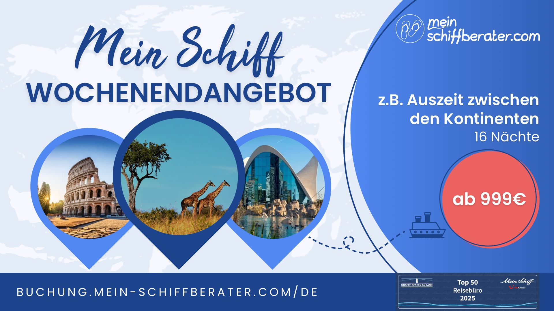 Mein Schiff® Wochenendangebot: Schnell sein, Seeluft sichern & sparen!